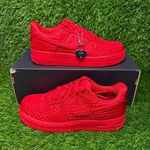 Size 9.5 Womens/8 Mens - Nike Air Force 1 Low Valentine's Day Red - IQ9965-600